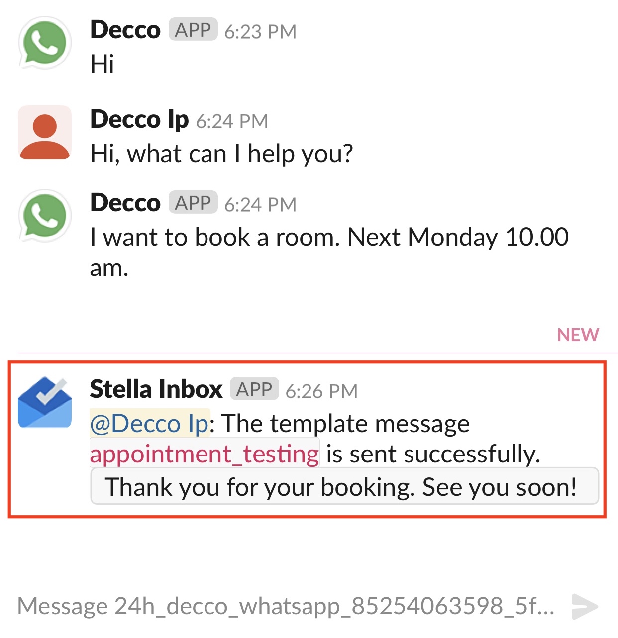 Send WhatsApp Template · Stella Platform Documentation