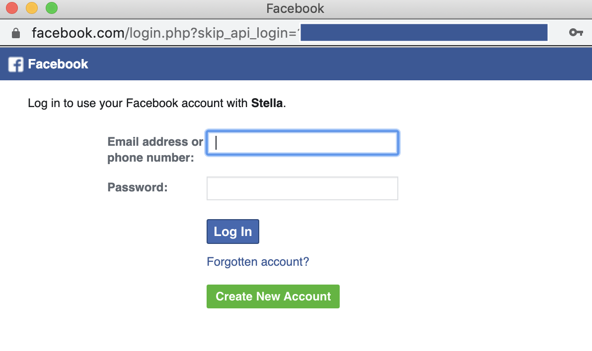 Log into your Facebook.